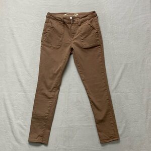 Seven7 Utility Skinny ankle Jeans Women's Size 6 Mid Rise Honey Brown
